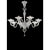 Elegant design for this chandelier with hand-made white and silver leaf in Murano glass For classical and modern...