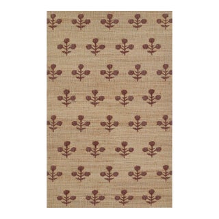 Erin Gates by Momeni Orchard Bloom Rust Hand Woven Wool and Jute Area Rug 5' X 8' For Sale