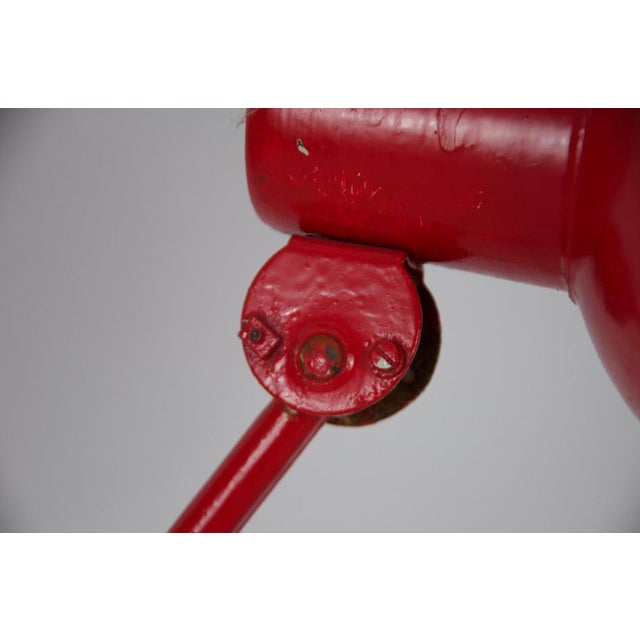 Mid-Century Red Metal Table Lamp attributed to Kaiser, 1960s, Germany from Kaiser Idell / Kaiser Leuchten For Sale - Image 11 of 12