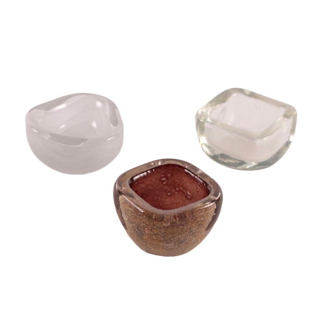 Murano Glass Bowls, 1950s, Set of 3 For Sale - Image 9 of 10