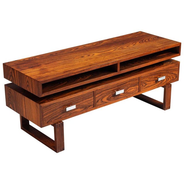 Mid-Century Modern Floating Media Console in Rosewood, Denmark, 1960s For Sale - Image 12 of 12