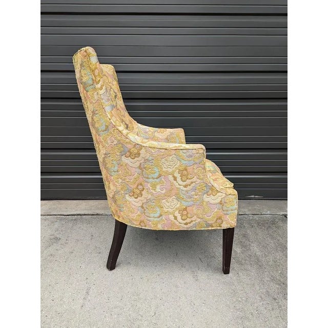 Early 20th Century High Barrel-Back Chinoiserie Bergère Chair For Sale - Image 4 of 7