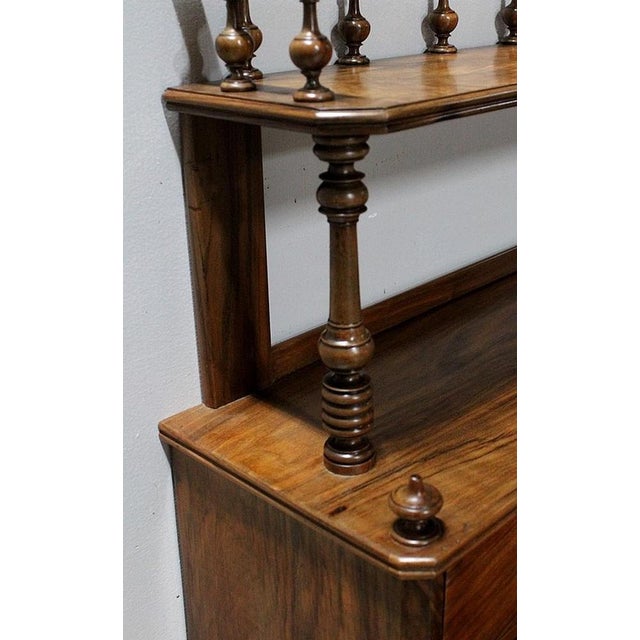 Wood Small Louis-Philippe Bureau in Dried Walnut For Sale - Image 7 of 18