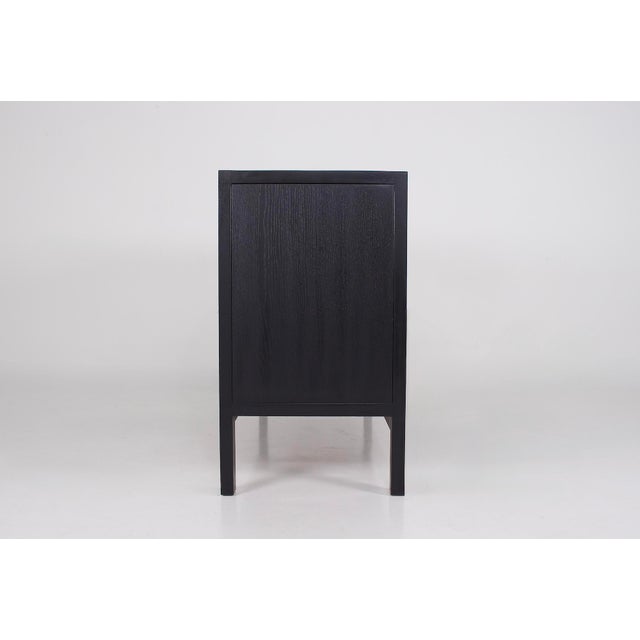 Small Brutalist Blackened Oak Storage Unit, 1970s For Sale - Image 4 of 7