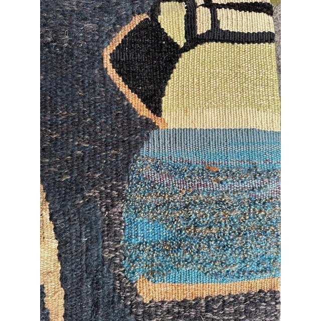 Mid-Century French Aubusson Tapestry by Chantal Aynes, 1960s For Sale - Image 6 of 18