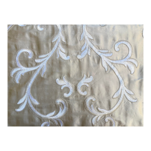 Colefax and Fowler "Ophelia Silk - Pearl" Embroidered Fabric