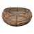 Round Wicker Metal Wrapped Basket Farmhouse Rustic Desig For Sale