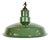Industrial British Green Enamel Factory Pendant Lamp, 1960s For Sale