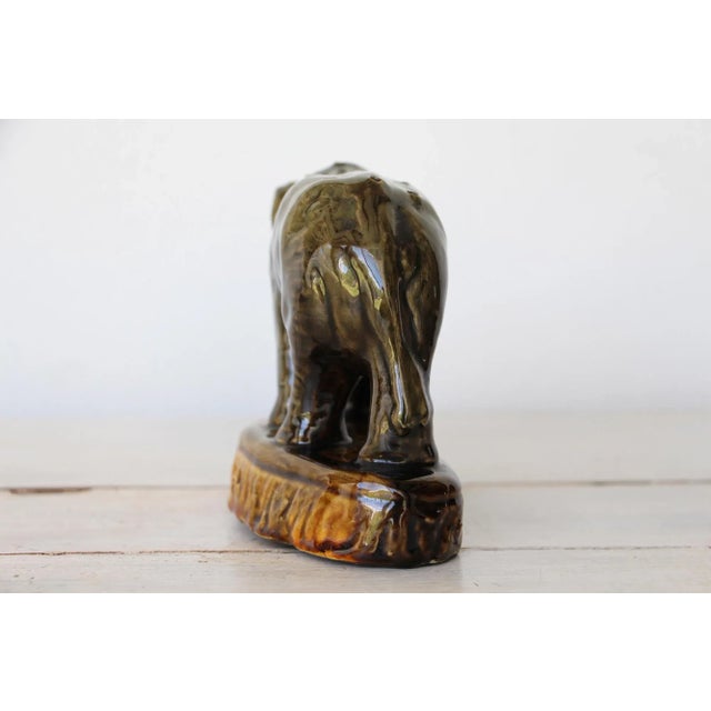 Antique Portuguese Palissy Ware Elephant Toothpick Holder For Sale - Image 4 of 11