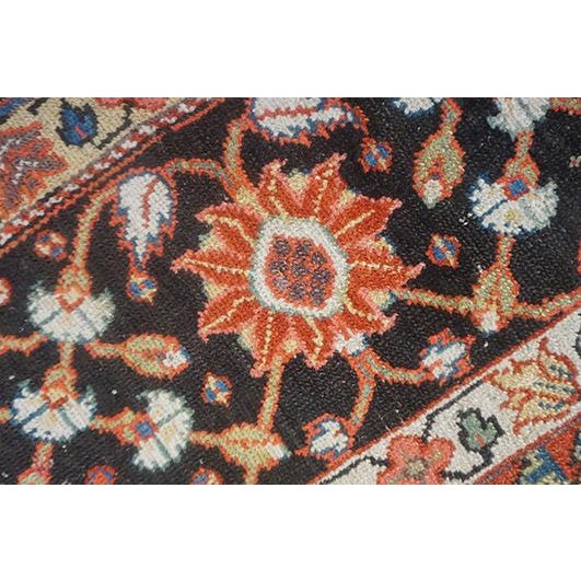 Red 1890s Red Geometric Antique n.w. Persian Rug 6'3"x15'2" Handknotted Wool Carpet Runner For Sale - Image 8 of 8