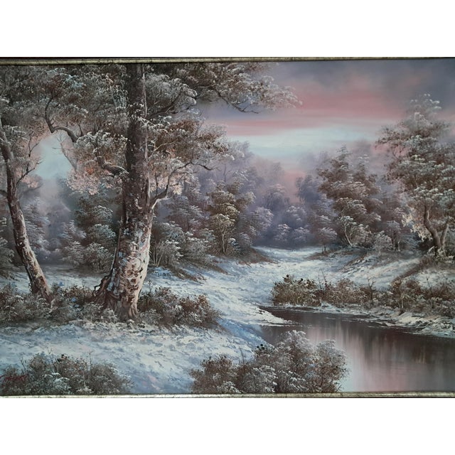 I Cafieri, Winter Landscape, Oil Painting, 1984, Framed For Sale - Image 13 of 18