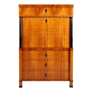 Antique Biedermeier Secretary, 1822 For Sale