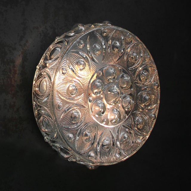 Mid-Century Wall or Ceiling Lamp. Metal base with clear glass. 1960-1970 2x E27 / E26 Up to 250V (Europe/UK Standard).The...