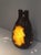 Mid-Century Modern Ceramic and Yellow Glass Lamp, circa 1970 For Sale - Image 3 of 13