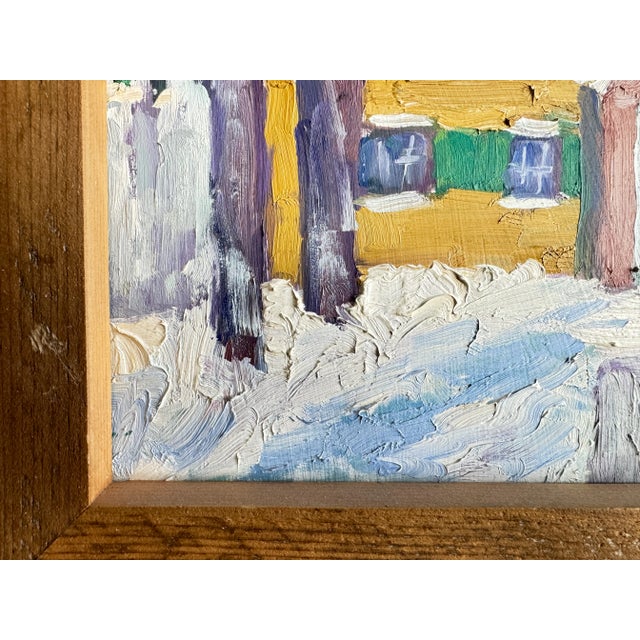 Tahoe Cabin Snowscape, Contemporary Original Oil Painting For Sale - Image 12 of 14