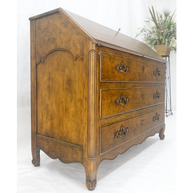 Baker Slant Drop Front Secretary Desk 3 Drawers Chest MINT For Sale - Image 9 of 18