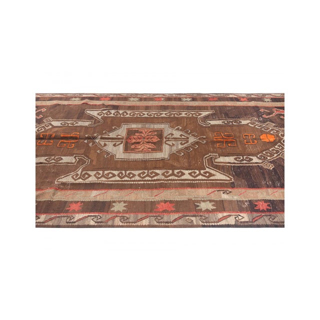 Vintage Turkish Kars Kilim Rug - 7`1" X 11`8" For Sale - Image 4 of 6