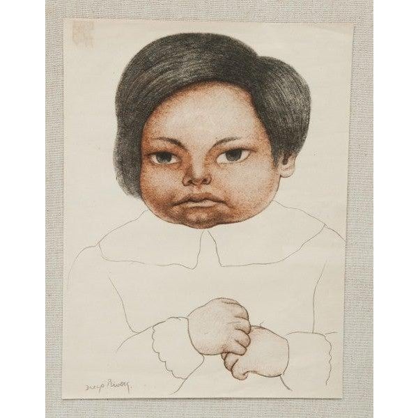 Pair framed vintage print of drawings by Diego Rivera For Sale - Image 11 of 11