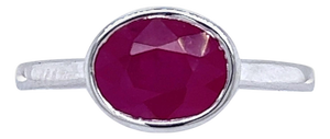 Natural Ruby Ring 6.5 14k White Gold 2.38 TCW Certified