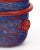 Italian Murano Glass Blue and Red Vase For Sale - Image 3 of 10