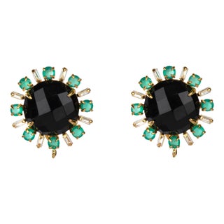 Elsa Studs, Black, Pierced For Sale