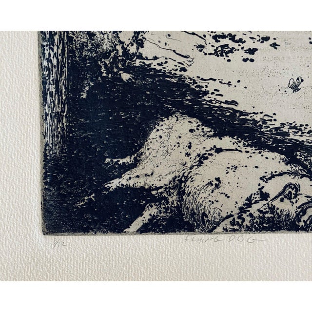 Robert A. Birmelin, Flying Dog, American Modernist Abstract Etching For Sale - Image 4 of 6