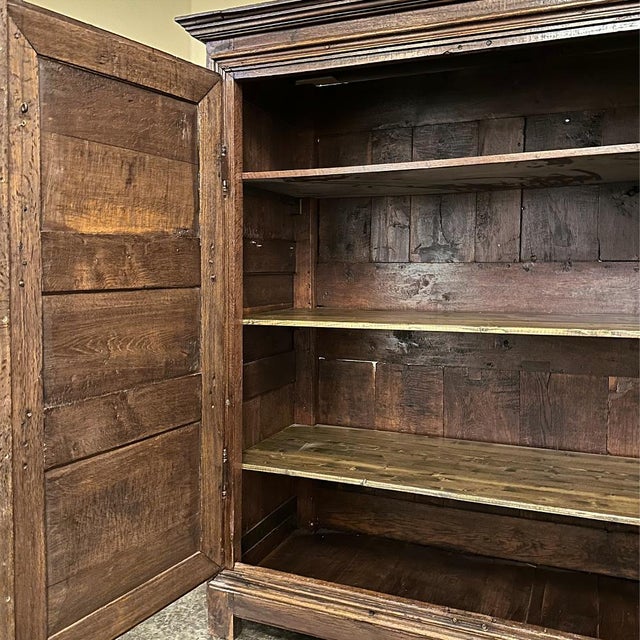 18th Century Rustic Country French Oak Armoire For Sale - Image 12 of 18