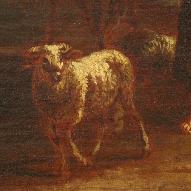Bucolic Landscape, 1680, Oil on Canvas, Framed For Sale - Image 8 of 16