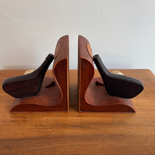 Vintage Country Club Golf Bookend Pair For Sale - Image 6 of 8