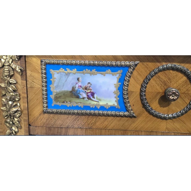 Late 19th Century Small Satinwood and Sevres Plaque Cabinet, 1880 For Sale - Image 5 of 14