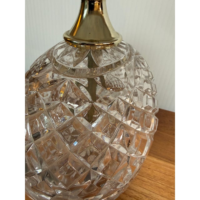 2010s Cut Glass Boudoir Table Lamp For Sale - Image 5 of 12