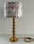 Mid-Century Modern Mid-Century Brass Table Lamp with Ikat Lampshade, 1970s For Sale - Image 3 of 15