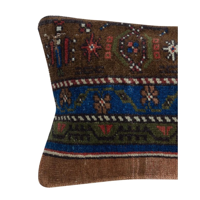 Add a touch of history and warmth to your space with this vintage handmade Turkish wool rug cushion cover. Crafted from...