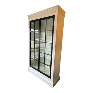 Ballard Designs Delano Glass Door Cabinet For Sale
