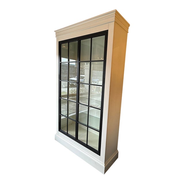Ballard Designs Delano Glass Door Cabinet For Sale