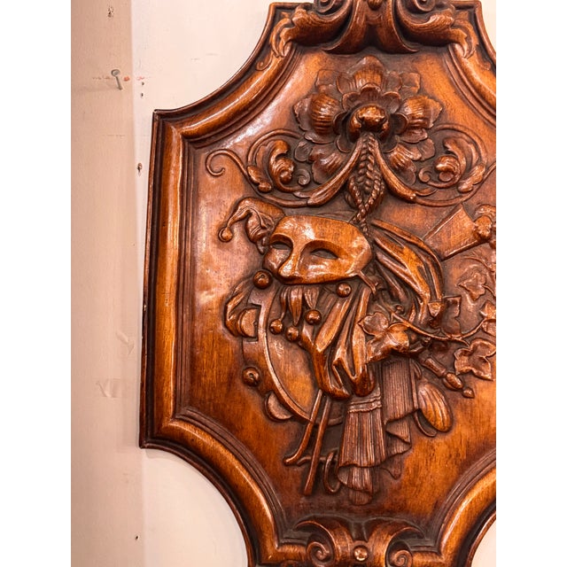 Antique Ceramic Masquerade Shield Wall Hanging For Sale In San Francisco - Image 6 of 12