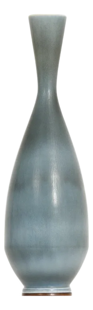 Large Ceramic Vase in Hare Fur Glaze by Berndt Friberg, 1966