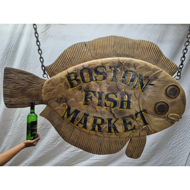 Boston Fish Market Trade Sign For Sale In Boston - Image 6 of 12