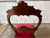 19th Century Antique Victorian Style Balloon Back Walnut Carved Red Velvet Upholstered Side Chair For Sale - Image 11 of 11