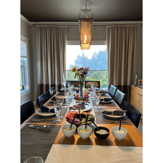 Modern Attributed to Ochre Chainmail Chandelier For Sale - Image 3 of 13