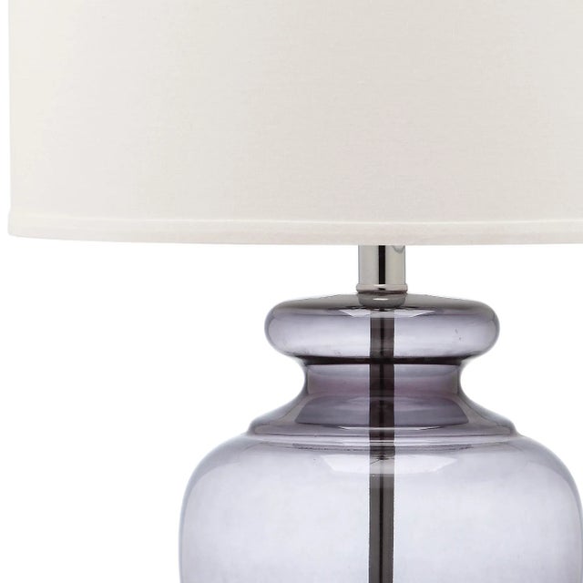 Glass Urn Lamp in Grey - a Pair For Sale - Image 4 of 5