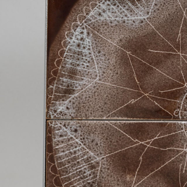 20th Century French Chrome Coffee Table With Ceramic Top By Juliette Belarti For Sale - Image 10 of 18