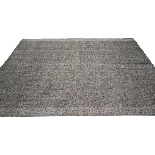Gray Modern Vintage Kilim Rug For Sale - Image 4 of 7