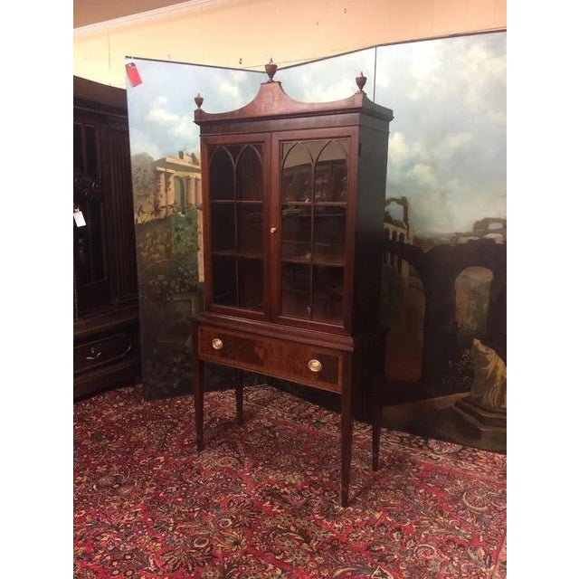 Traditional Vintage Federal China Cabinet, Bookcase Cabinet For Sale - Image 3 of 12