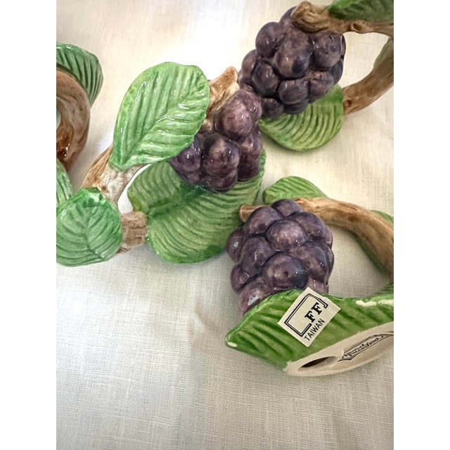 Fitz & Floyd " Fruit Fair" Grape Napkin Rings, perfect addition to a Fitz collector. Perfect for a Garden Party. I have...