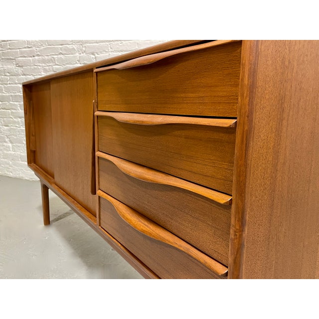 Sculptural Mid Century Modern Styled Credenza | Teak Media Stand | Handmade Sideboard For Sale - Image 13 of 13