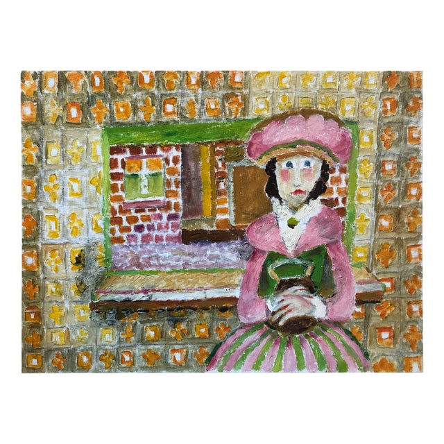 Vincent Bennett, Waiting to Go Out, 1970, Oil on Canvas Board For Sale