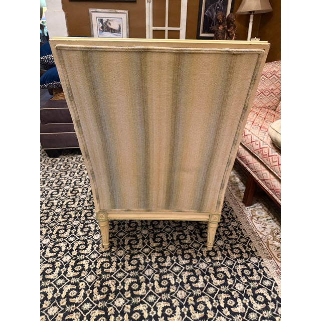 1960s Henredon Schoonbeck Louis XVI Style Down-Filled Bergère Armchair For Sale - Image 9 of 15