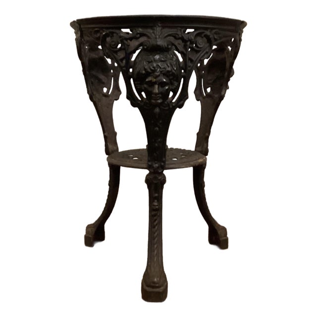 Gaskell & Chambers Ltd., Late 19c Cast Iron Pub Table With Wood Top. For Sale