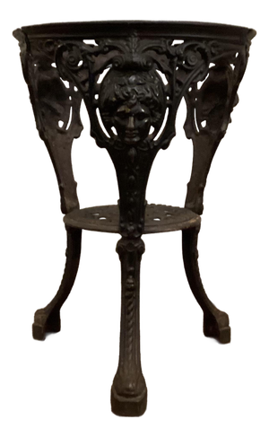 Gaskell & Chambers Ltd., Late 19c Cast Iron Pub Table With Wood Top.